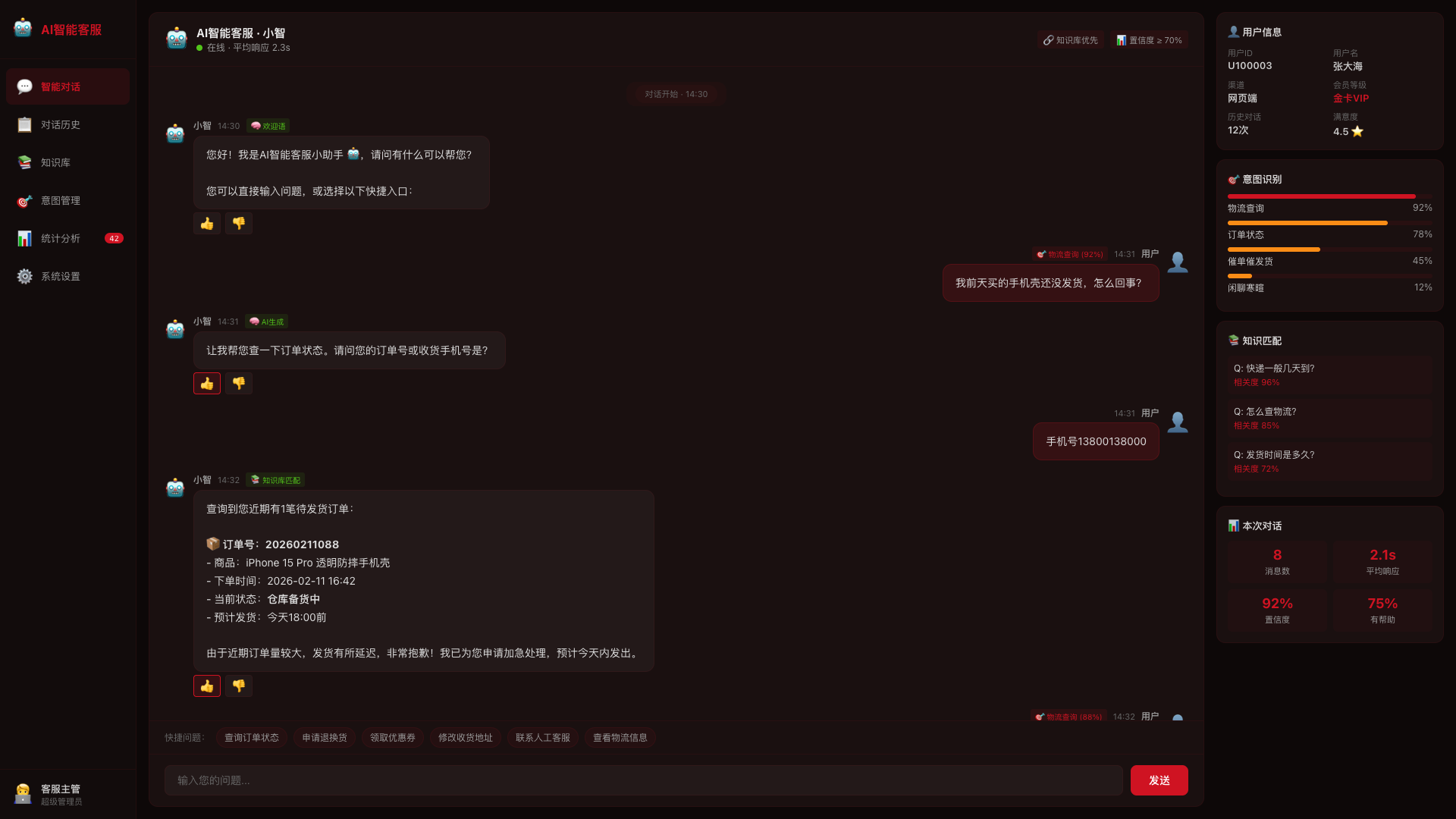 AI智能客服对话系统